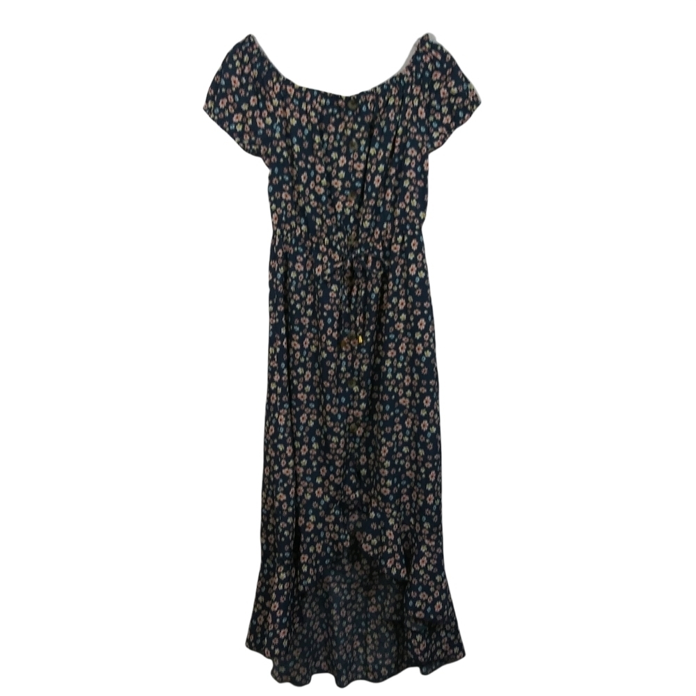 Indulge Flora High/Low  On/Off Shoulder Dress - Sz M